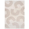 TEPPICH Zweiseitiger Beige Modern Abstrakt, Regenbogen - Kurzflor Rechteckig Weich - Weiß Ecru Creme - 80 x 200 cm - Ecru/Creme, Textil (80/200cm) - Mazovia