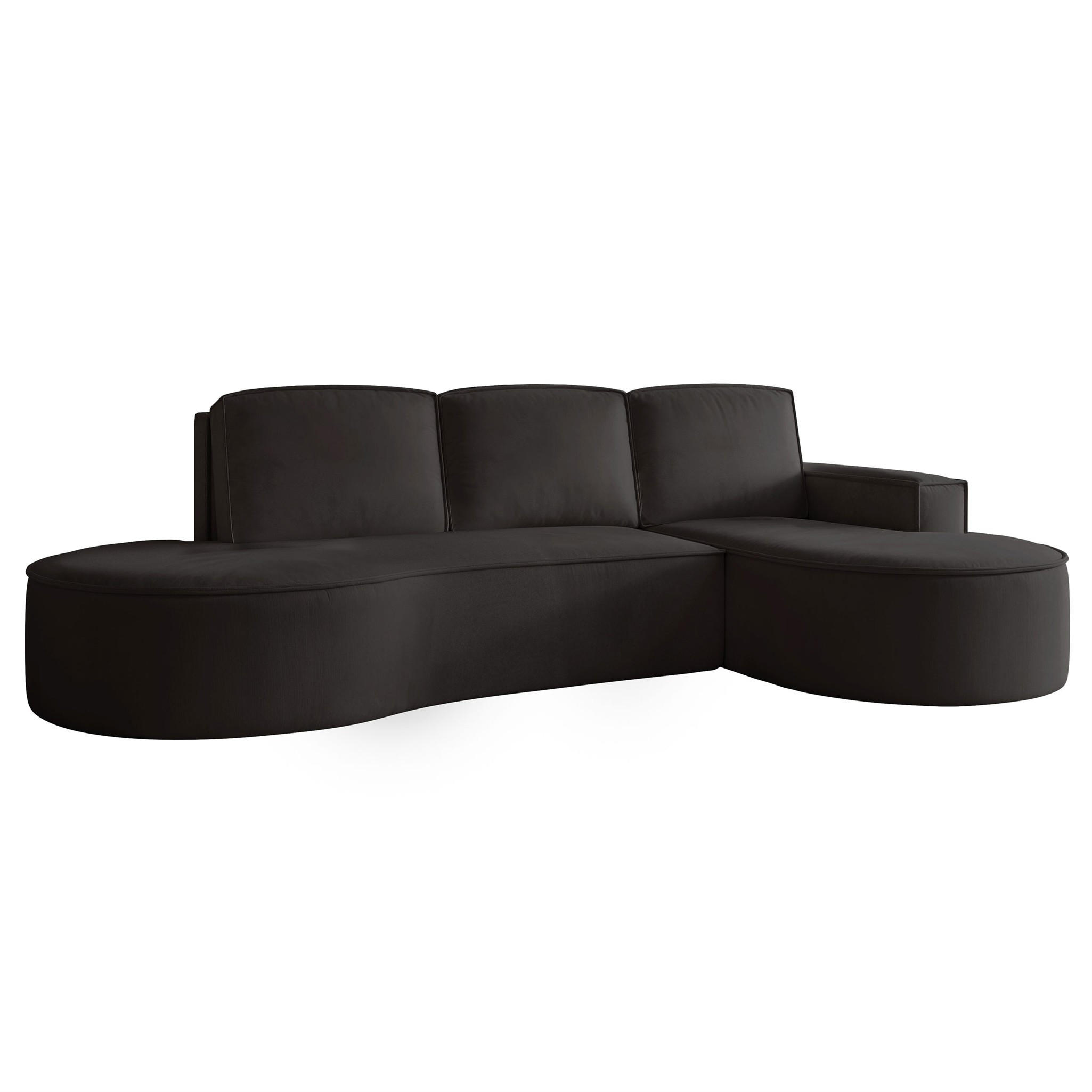 ECKSOFA Arlet Mit Schlaffunktion - Schwarz, Holzwerkstoff/Textil (156/277cm) - Fun Möbel
