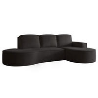 ECKSOFA Arlet Mit Schlaffunktion - Schwarz, Holzwerkstoff/Textil (156/277cm) - Fun Möbel