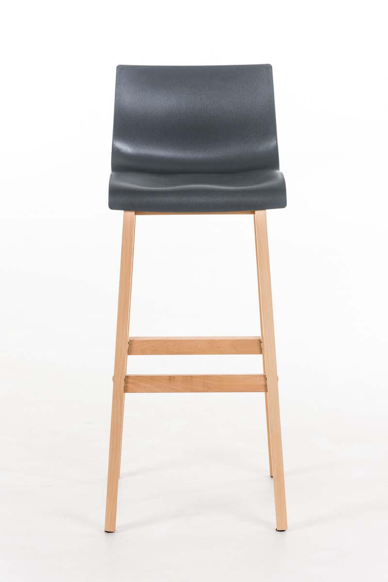 Thumbnail - CLP Barhocker, Grau, Holz, 41x101x46 cm, Esszimmer, Barmöbel, Barhocker