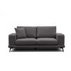 SOFA MEDIOLANE 2,5-Sitzer, graphitfarben - Graphitfarben, Holzwerkstoff/Textil (203/87/96cm) - Courtois Laville