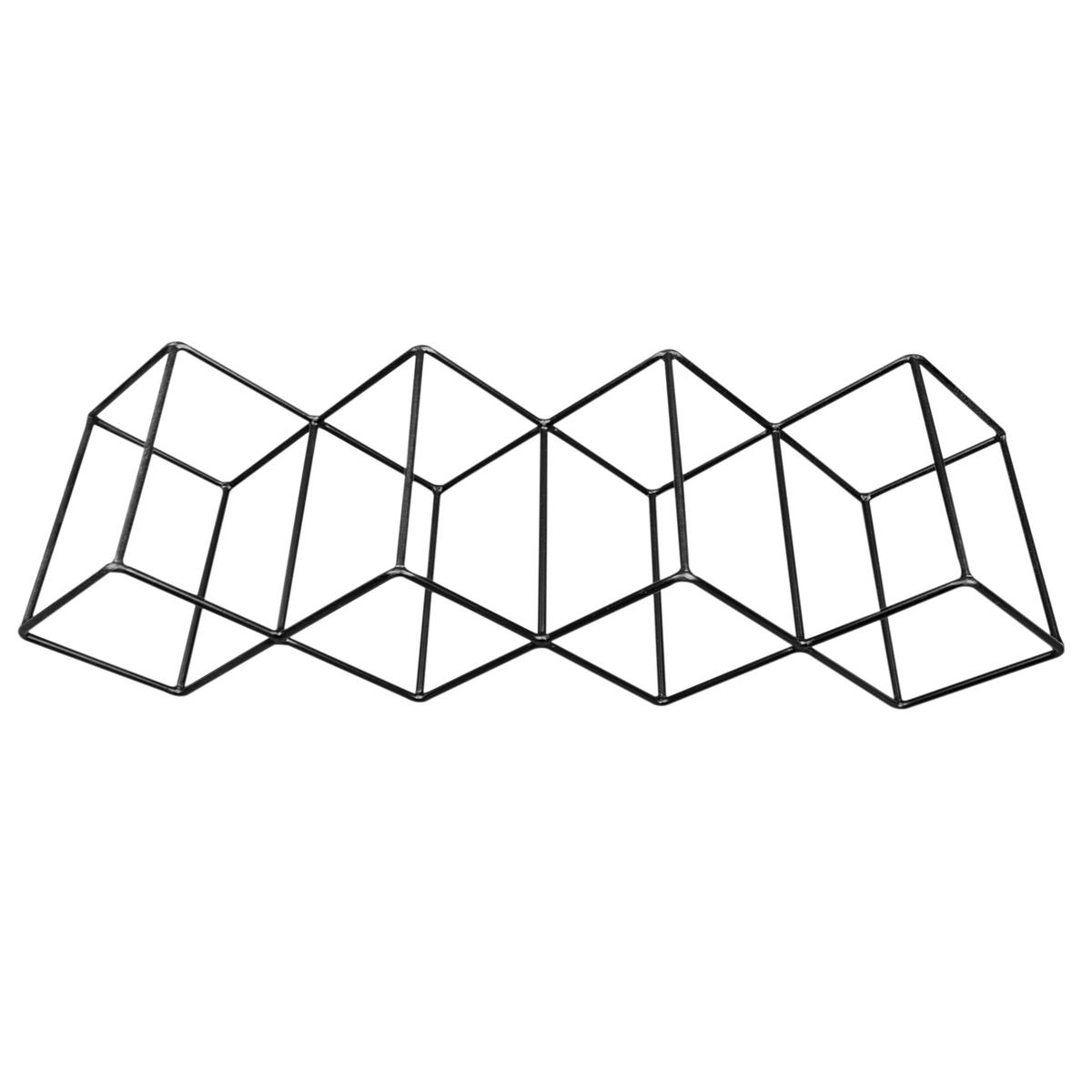 WEINREGAL Kaya aus Eisen in Schwarz 54/13 cm - Schwarz, Metall (14.5/13/54cm) - LaLe Living