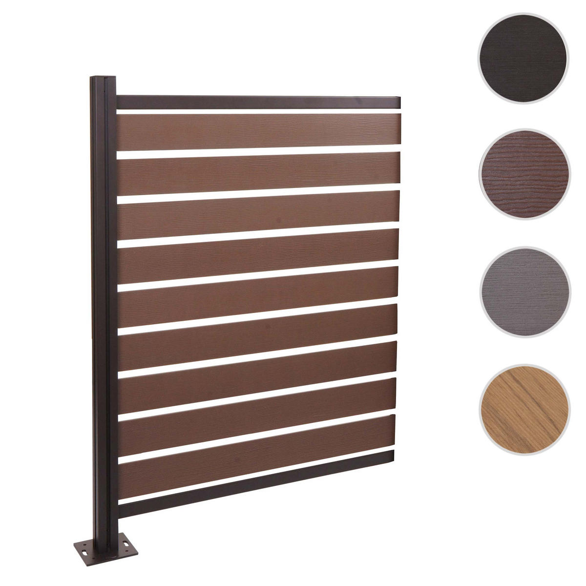 MÜLLTONNEN-ZAUN Alu 130x100x6cm Erweiterung Hellbraun - Hellbraun, Metall (100/130/6cm) - PROREGAL