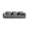 SOFA modular Bloom aus Samt dunkelgrau 4 Sitzplätze - Dunkelgrau, Textil (332/95/106cm) - Micadoni