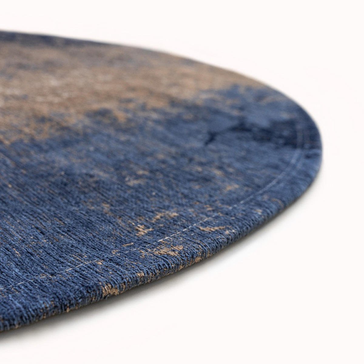 TEPPICH Abyss Blue Mad Men Cracks 240/240 cm - Blau, Kunststoff/Textil (240/240cm) - Louis De Poortere