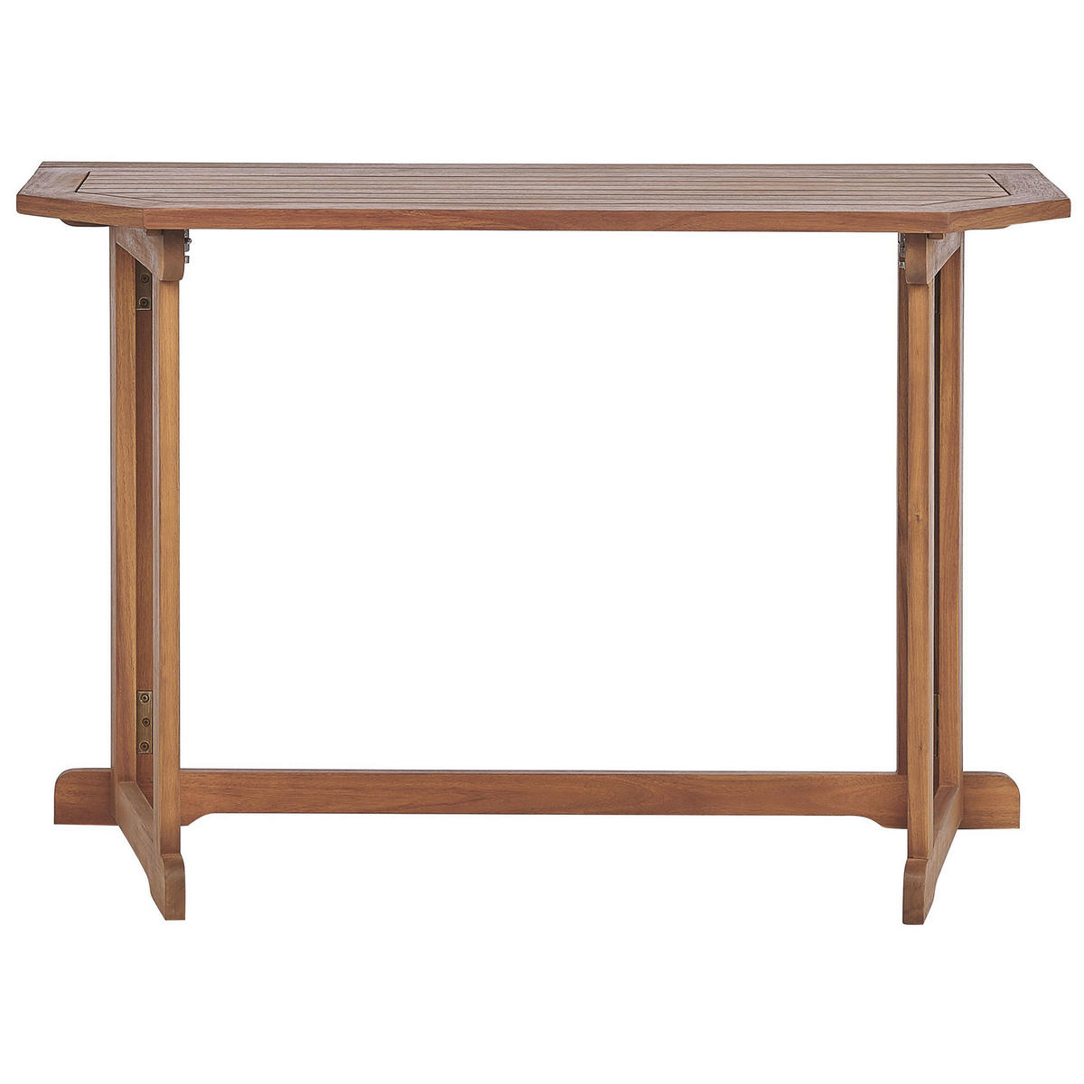 GARTENTISCH 110/47 cm Massivholz Heller Holzfarbton Treia - Hellbraun, Holz (110/74/47cm) - Beliani