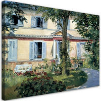 WANDBILD reproduktion des gemäldes landhaus in rueil édouard manet - Multicolor, Textil (60/40cm) - Feeby