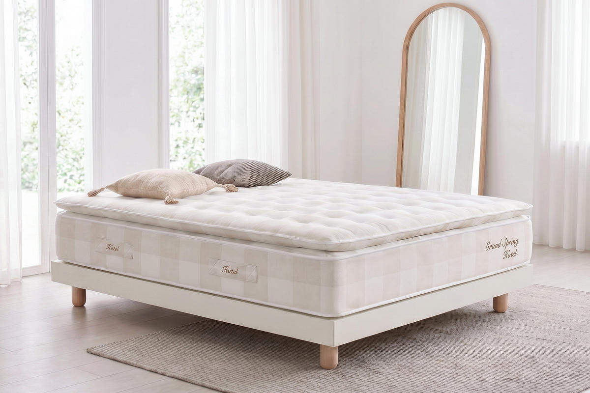 MATRATZE Grand Spring Hotel - 135X190 cm- Härtegrad H3/H4 - Beige, Textil (135/190cm) - Moonia