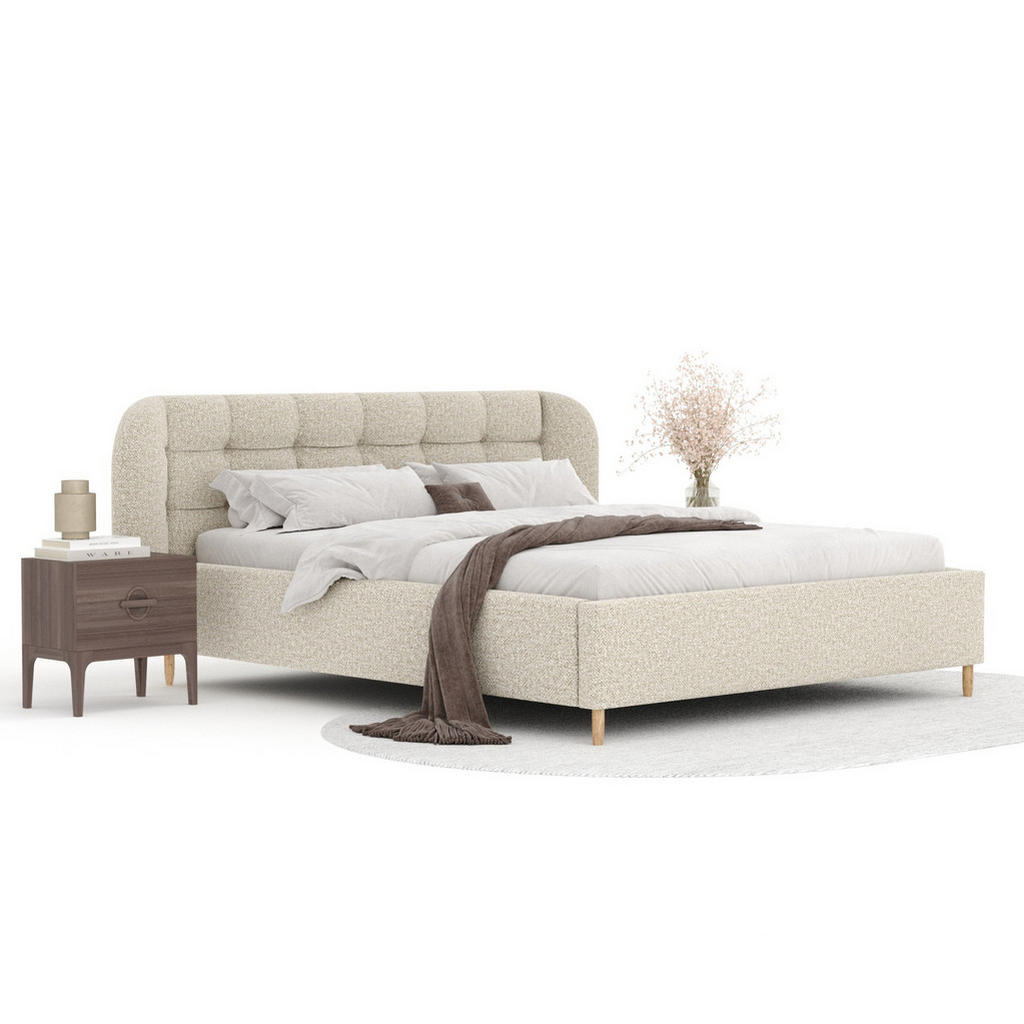 Thumbnail - Maison de Reve Polsterbett, Beige, Textil, Buche, Kiefer, 180x200 cm, Oeko-Tex® Standard 100, FSC 100%, Made in EU, Reac...