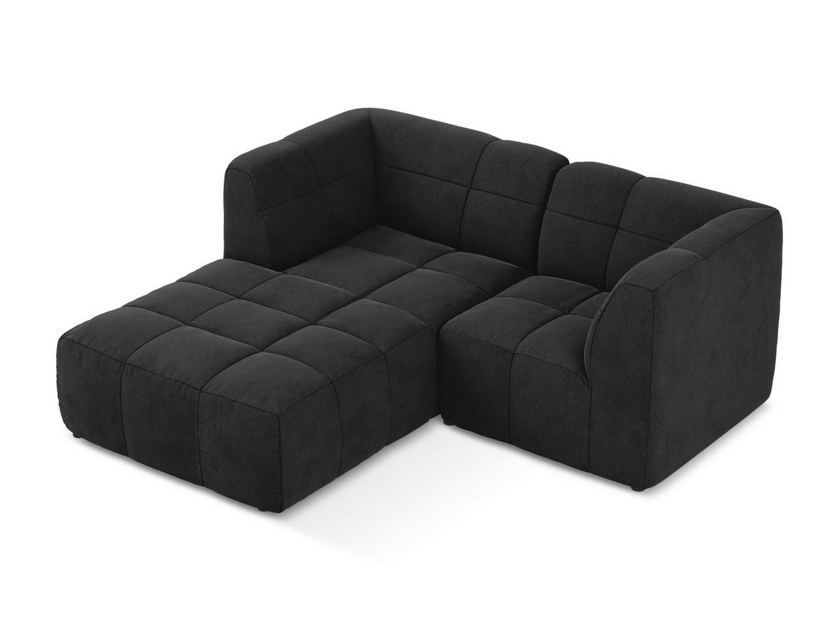 3-SITZER SOFA Bouclé Stoff Grau - Schwarz/Grau, Holzwerkstoff/Kunststoff (244/75/94cm) - Makamii