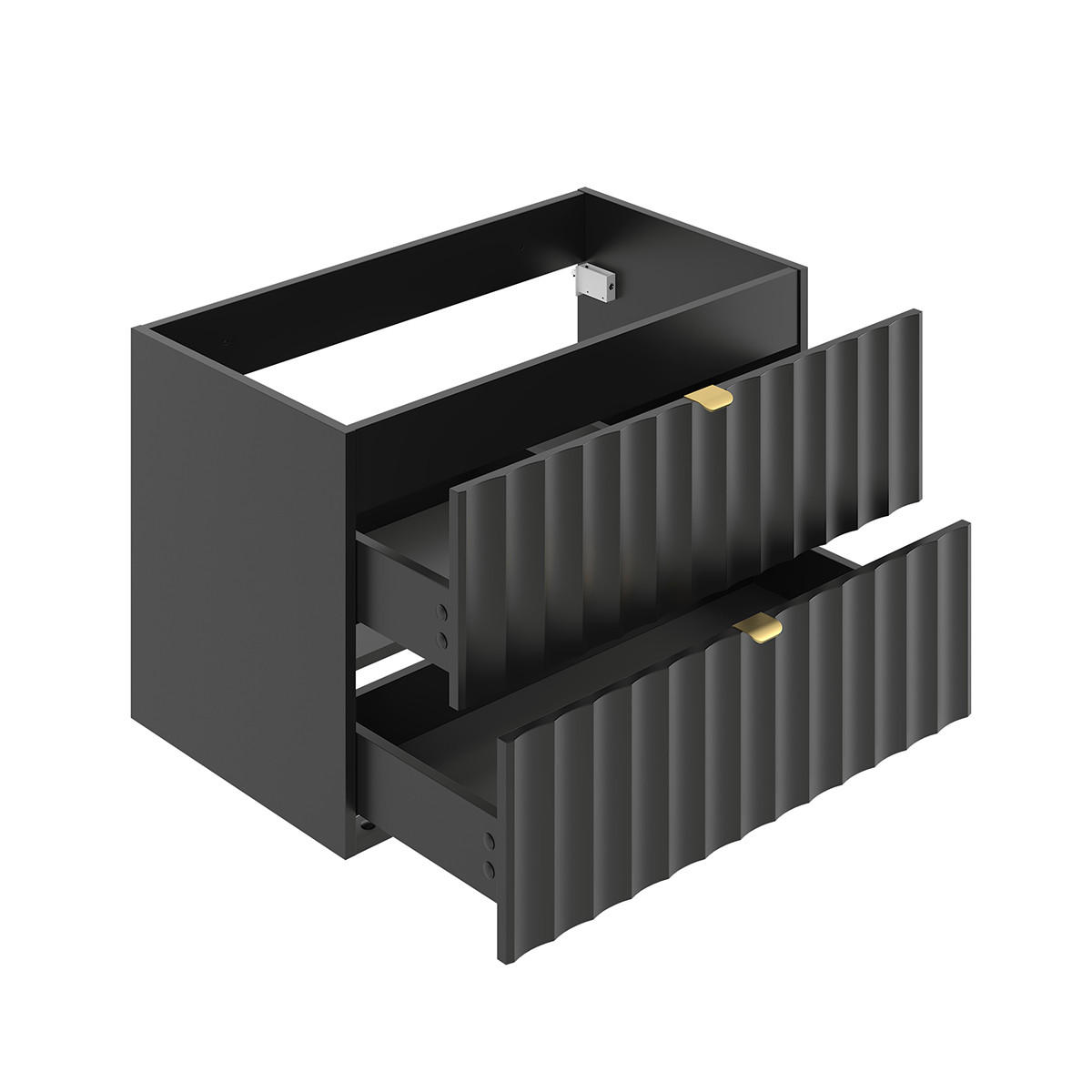 BADMÖBEL Lexa 2er-Set Schwarz - Schwarz, Holzwerkstoff (80.6/52.2/46.5cm) - Petits-meubles