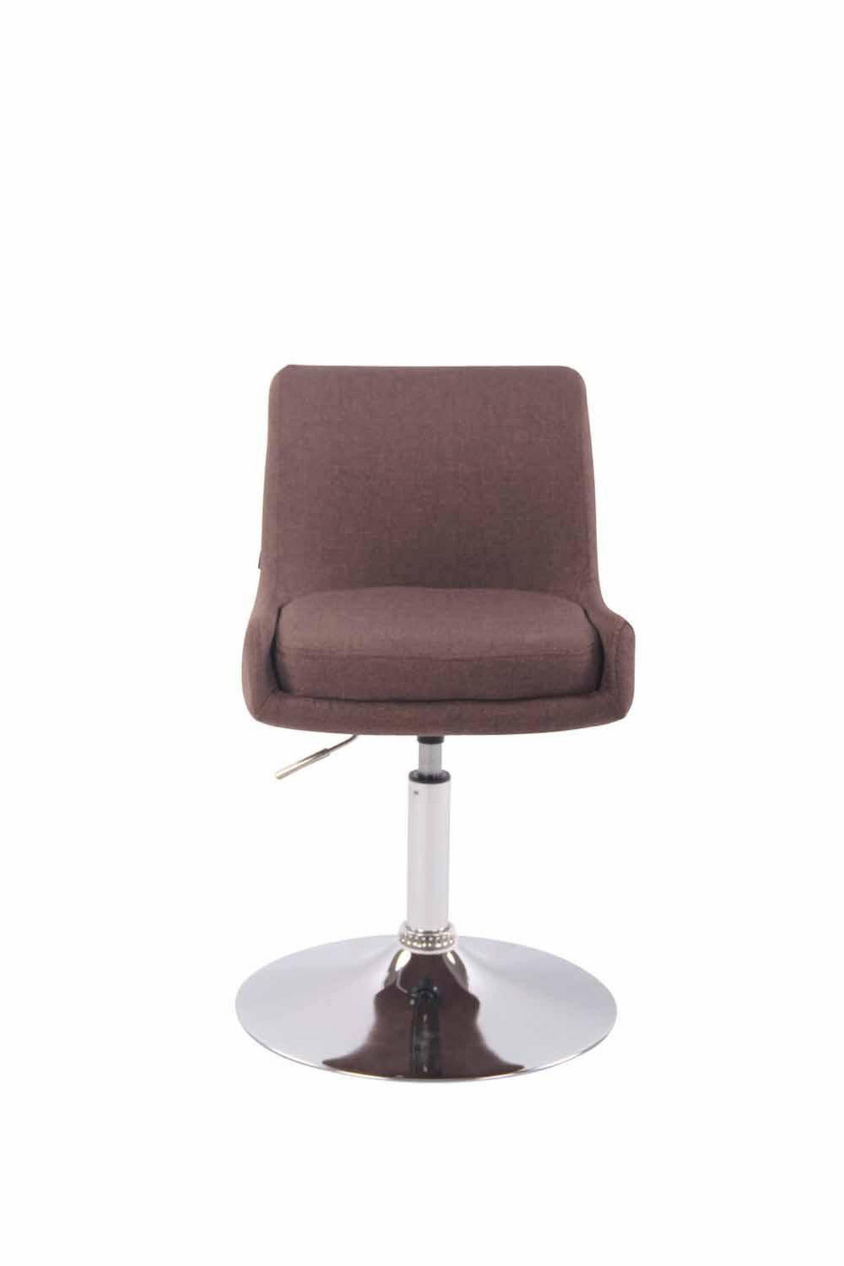 DREHSTUHL Stoff braun - Chromfarben/Braun, Textil/Metall (43/71/50cm) - CLP