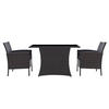 SITZGRUPPE Mubi 2 Sessel, 2 Sitzkissen, 1 Tisch, Braun - Braun, Kunststoff - TPFGarden