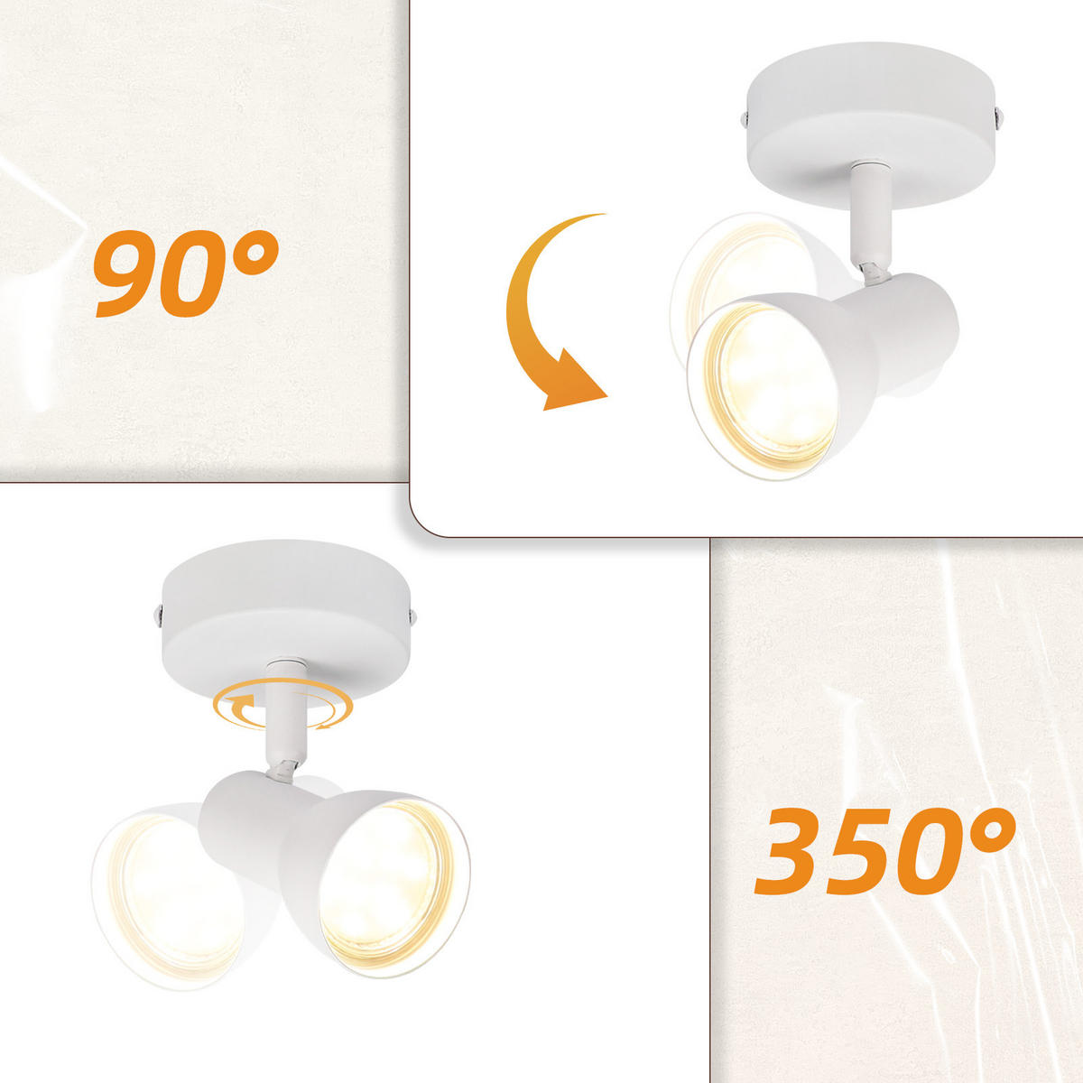 STRAHLER Floryna 1 Flammig 8/9/13.5 cm - Weiß, Metall (13.5/8/9cm) - ZMH