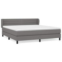 BOXSPRINGBETT 180/200 Cm Grau Gewebe - Grau, Textil (183/203cm) - vidaXL