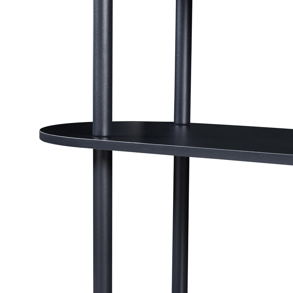 BÜCHERREGAL Øvre - Schwarz, Holzwerkstoff/Metall (80/139/30cm) - [en.casa]