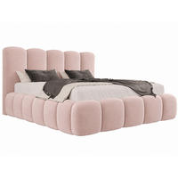 POLSTERBETT TEDDY 180x200 cm in Rosa, gepolstertes Kopfteil, Lattenrost, Bettkasten, Velvet-Stoff - Pink, Holz/Textil (180/200cm) - EMLAR Home