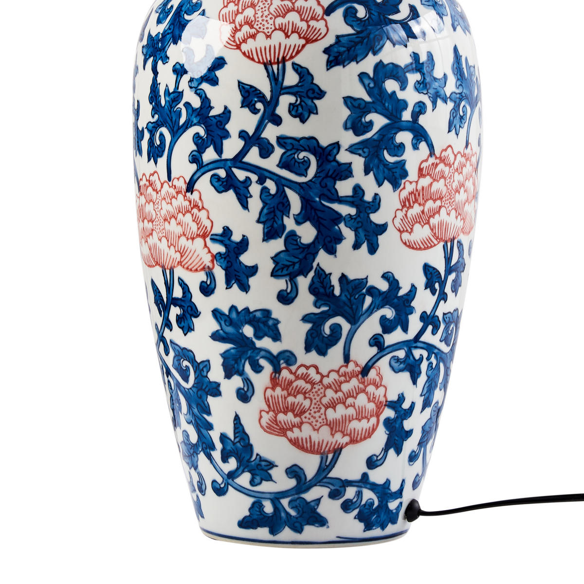 TISCHLAMPE Weiß Verusa - Blau/Rot, Keramik (41/41/65cm) - Beliani
