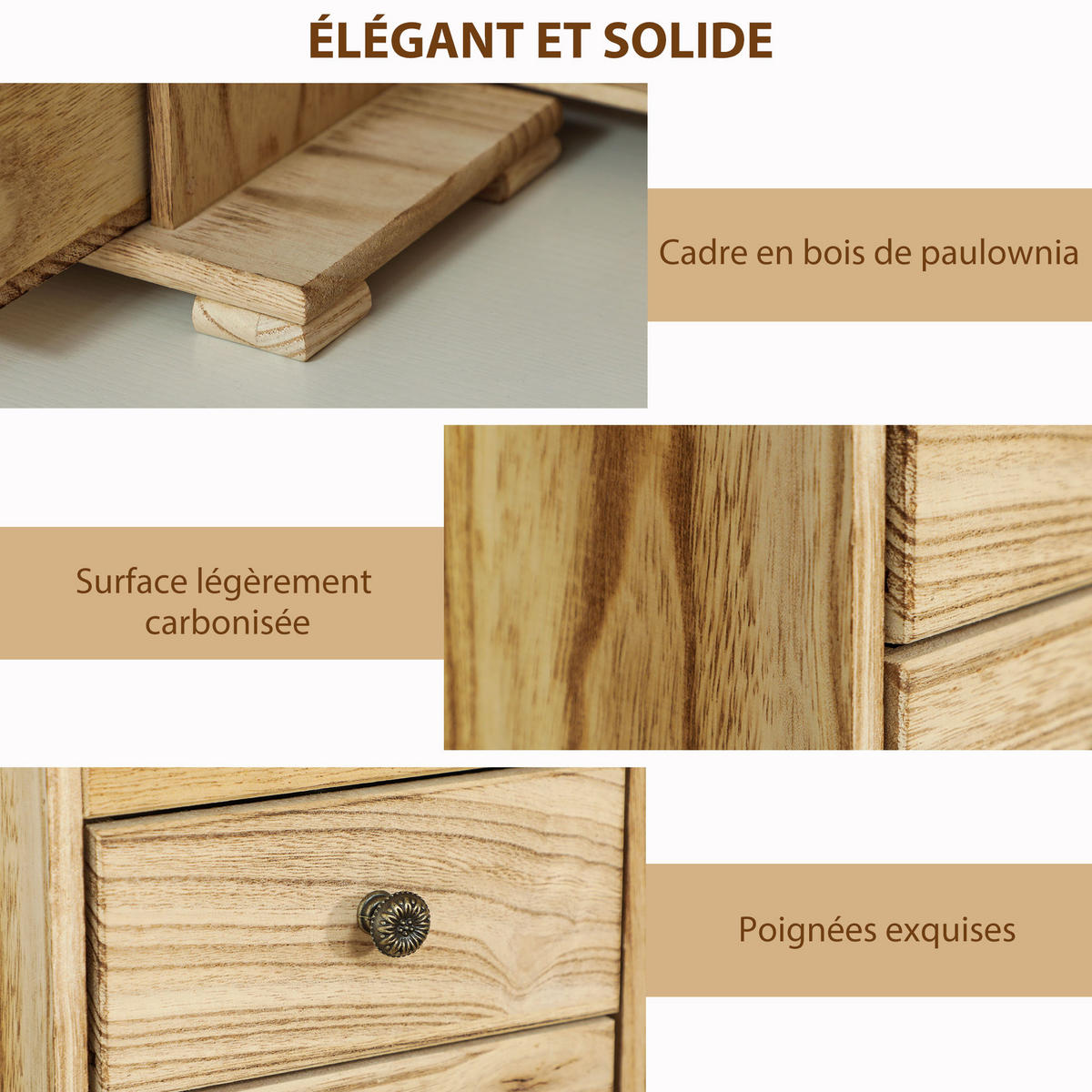 SCHMUCKKASTEN DE-18303 4-stöckig mit Spiegel & 2 Schubladen Braun - Braun, Holzwerkstoff (16/33.5/26.5cm) - ComfortXL