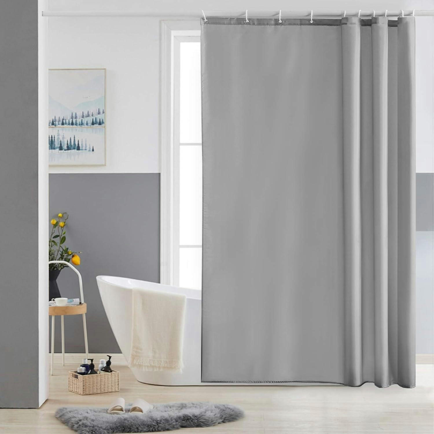 DUSCHVORHANG Grau 150 x 180 cm - Grau, Textil (150/180cm)