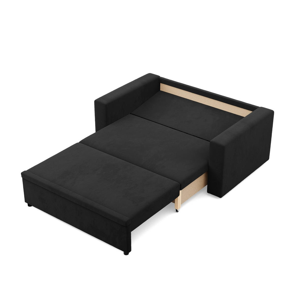 SOFA 2-SITZER MIT SCHLAFFUNKTION NEO, Schwarz - Schwarz, Textil (148/90/87cm)