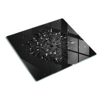 GLASPLATTE 60x52 cm 3D - Schwarz, Glas (60/0.4/52cm) - TULUP