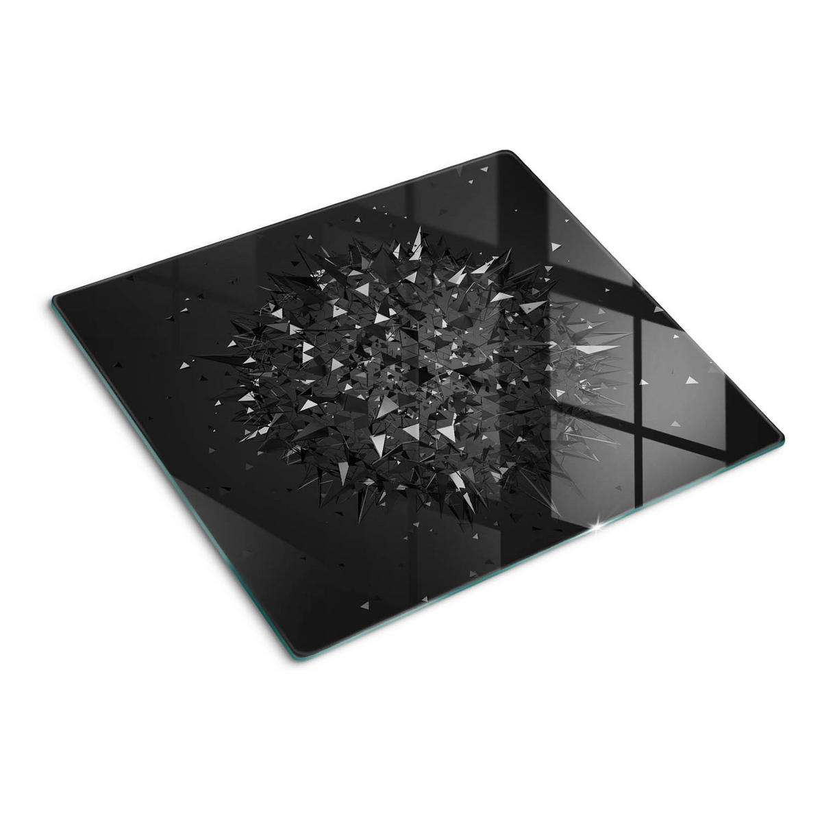 GLASPLATTE 60x52 cm 3D - Schwarz, Glas (60/0.4/52cm) - TULUP