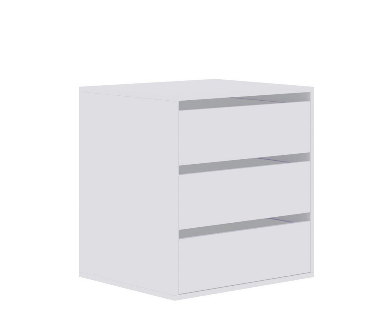 SCHUBLADE TRES 07 Weiß 60/63,5/50,5 cm - Weiß, Holzwerkstoff (60/64/51cm) - Marmex Möbel