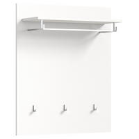 GARDEROBENPANEEL SOLERO (B/H/T: ca. 80/96/25 cm) in Weiß/weiß hochglanz - Weiß, Holzwerkstoff (80/96/25cm)