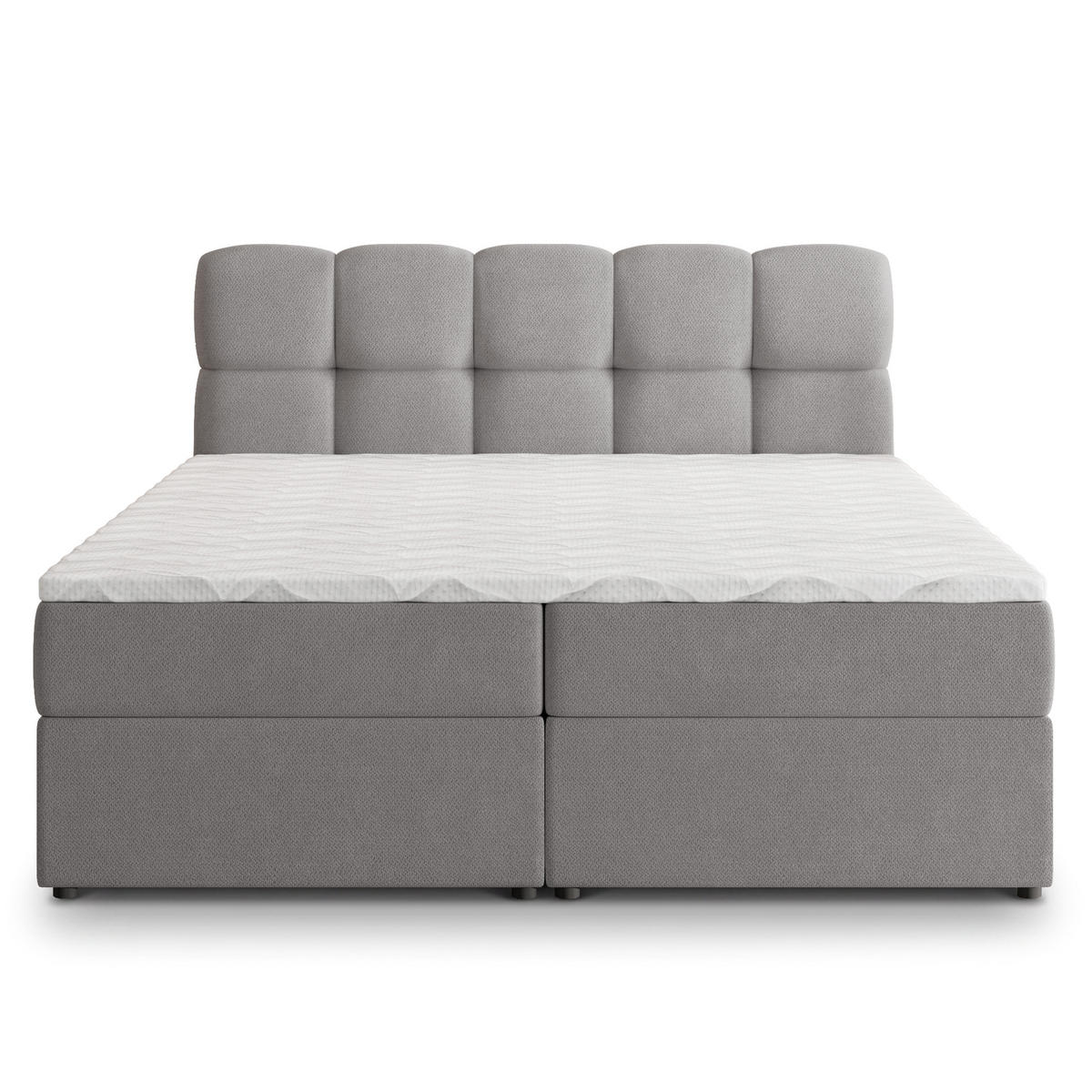POSTEL Boxspring MERU 160x200 cm Šedá - šedá, kompozitní dřevo/textil (160/200cm) - MASSENO