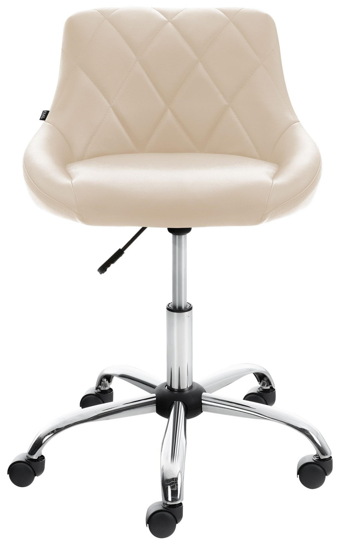 ARBEITSHOCKER Lazius Kunstleder creme - Naturfarben, Metall (47/82/49cm) - TPFLiving