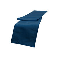 TISCHBAND Samt&Sonders admiral-blau 140/18 cm - Blau/Dunkelblau, Textil (18/140cm) - beties Heimtextil