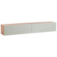 WANDMONTIERTER-TV-SCHRANK Grün/Braun Gladstone - Braun/Grün, Holzwerkstoff (180/30/32cm) - Beliani
