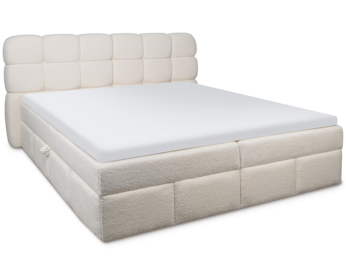 BOXBETT Mira hellbeige 180/200 cm Recharge Topper - Beige, Textil (180/200cm) - wonello