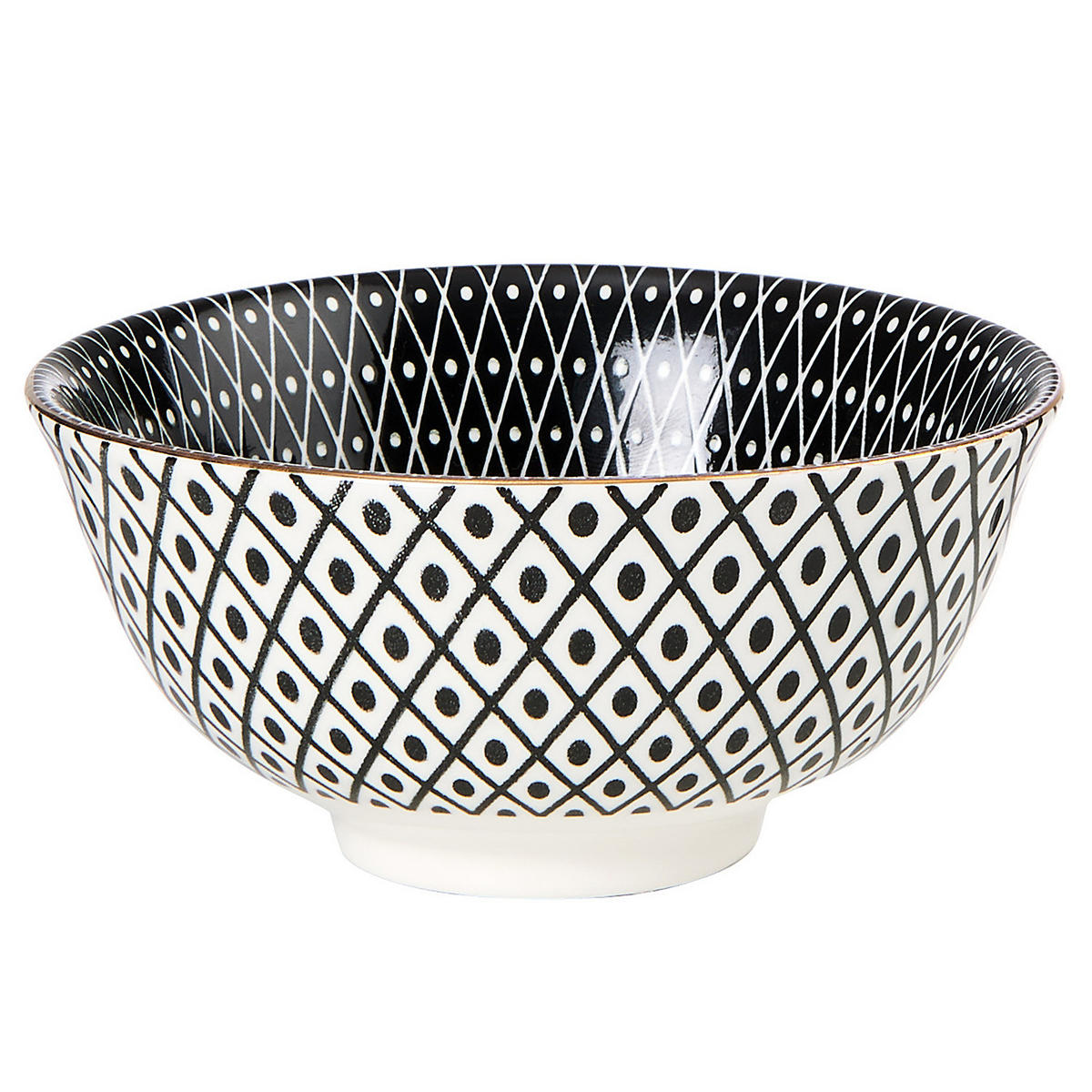 SCHALEN 6er-Set Ornaments 240 ml - Schwarz, Keramik (12/12/5cm) - BUTLERS