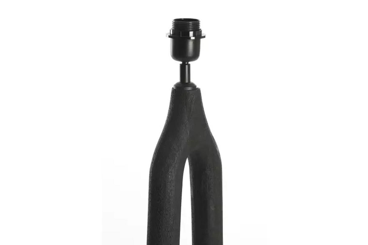 TISCHLEUCHTE XITTA Ø20x55 cm, Holz, Schwarz - Schwarz, Holz (20/20/55cm) - Light & Living