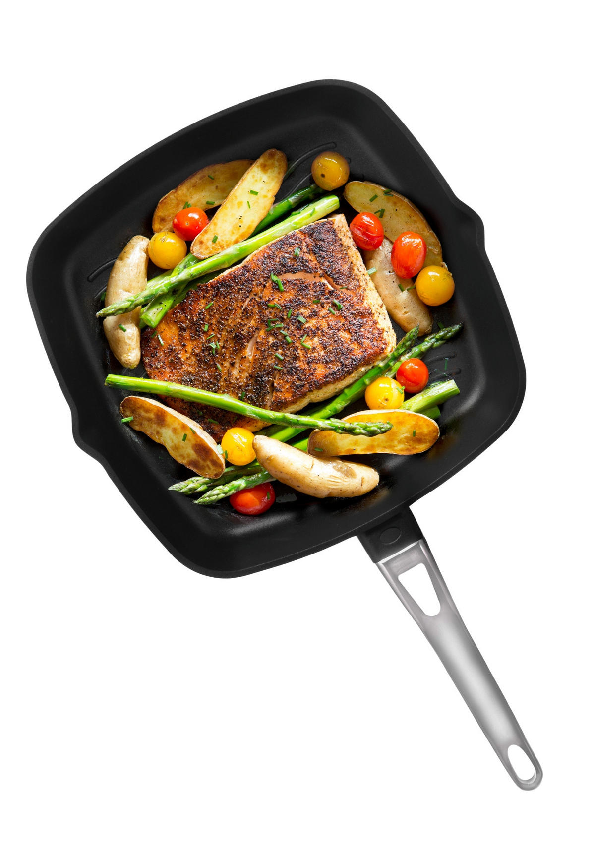 GRILLPFANNE 30,5/30,5 cm - Schwarz, Metall (49.5cm)