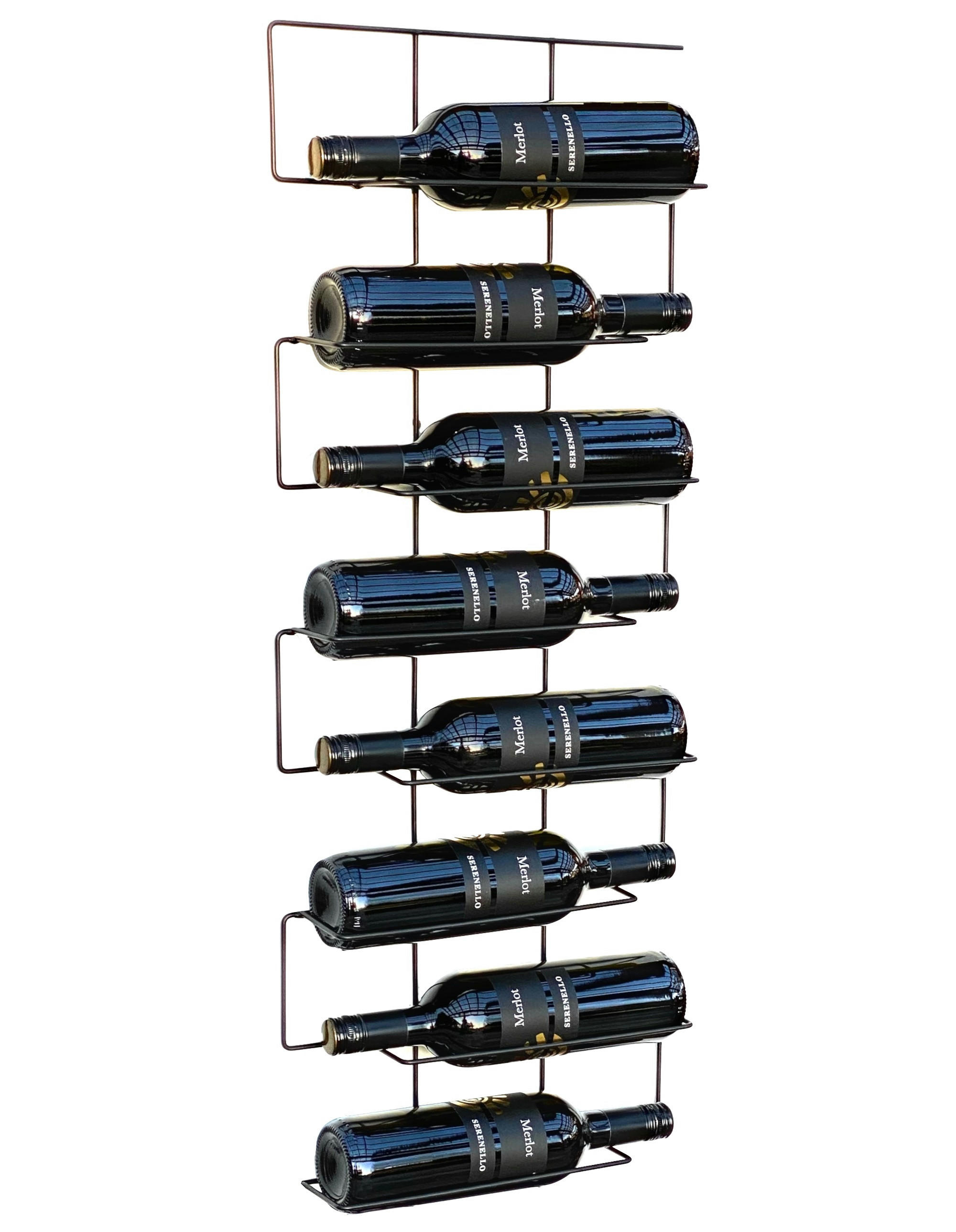 DanDiBo Weinregal Schwarz 33x84x7.5 cm