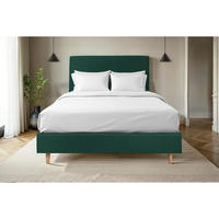 KOPFTEIL gepolstertes – grüner Samtstoff - 180 cm - Beige/Grün, Karton/Holz (180/120/10cm) - Sommeil de Plomb