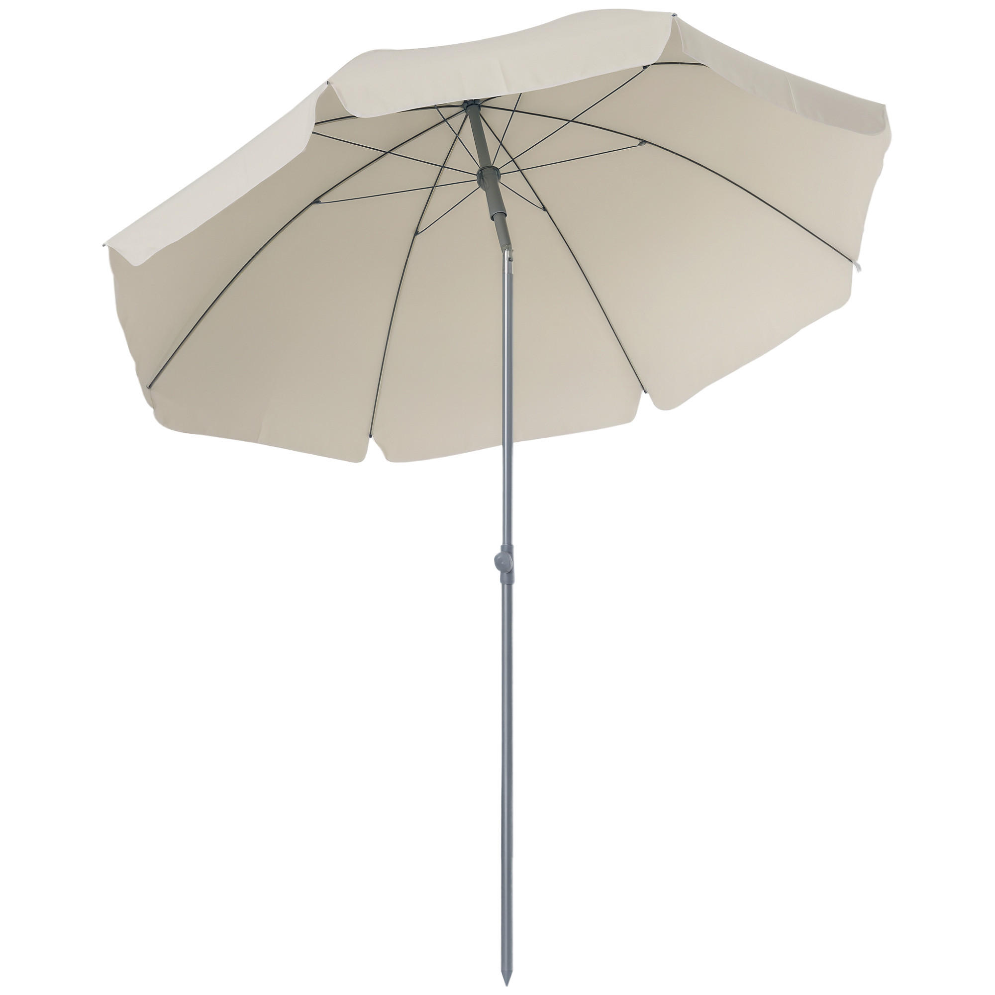 SONNENSCHIRM DE-11370 neigbar, octogonal, mit Tragetasche Creme - Creme, Metall (202/202cm) - ComfortXL