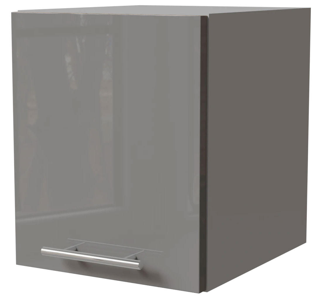 KLAPPHÄNGESCHRANK Essen W4B/30 Grau Hochglanz / Grau Matt 30 / 32,5 / 36cm - Grau, Holz/Holzwerkstoff (30/32.5/36cm) - Feldmann-Wohnen