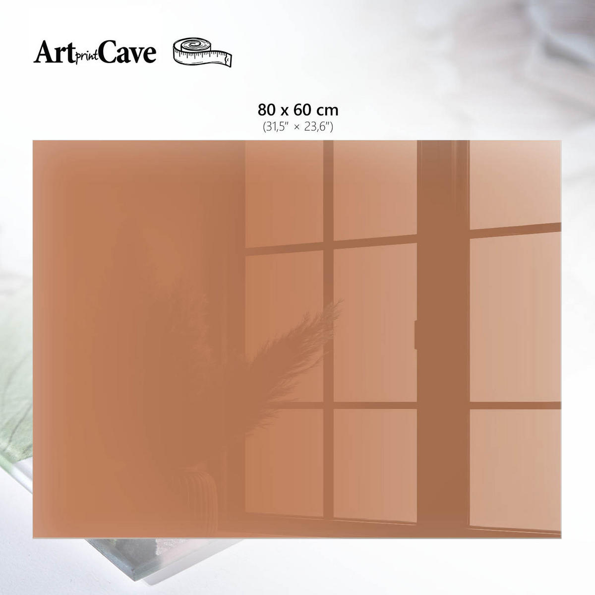 GLASPLATTE 80x60 cm – Mattorange - Orange, Glas (0.4/80/60cm) - ArtPrintCave