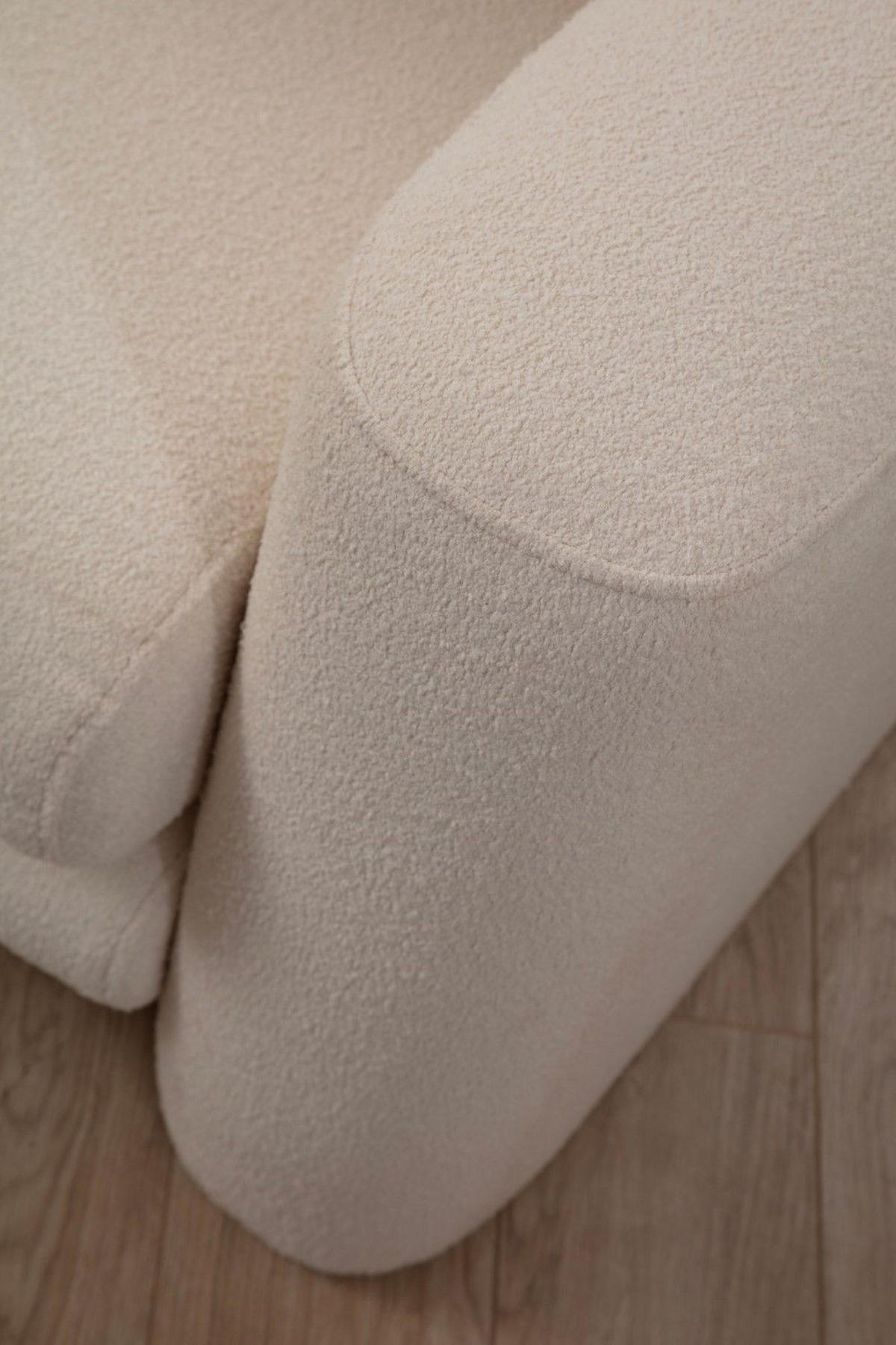 ECKSOFA mit losen Rückenkissen - Creme/Schwarz, Holz/Kunststoff (290/165cm) - myHomelando