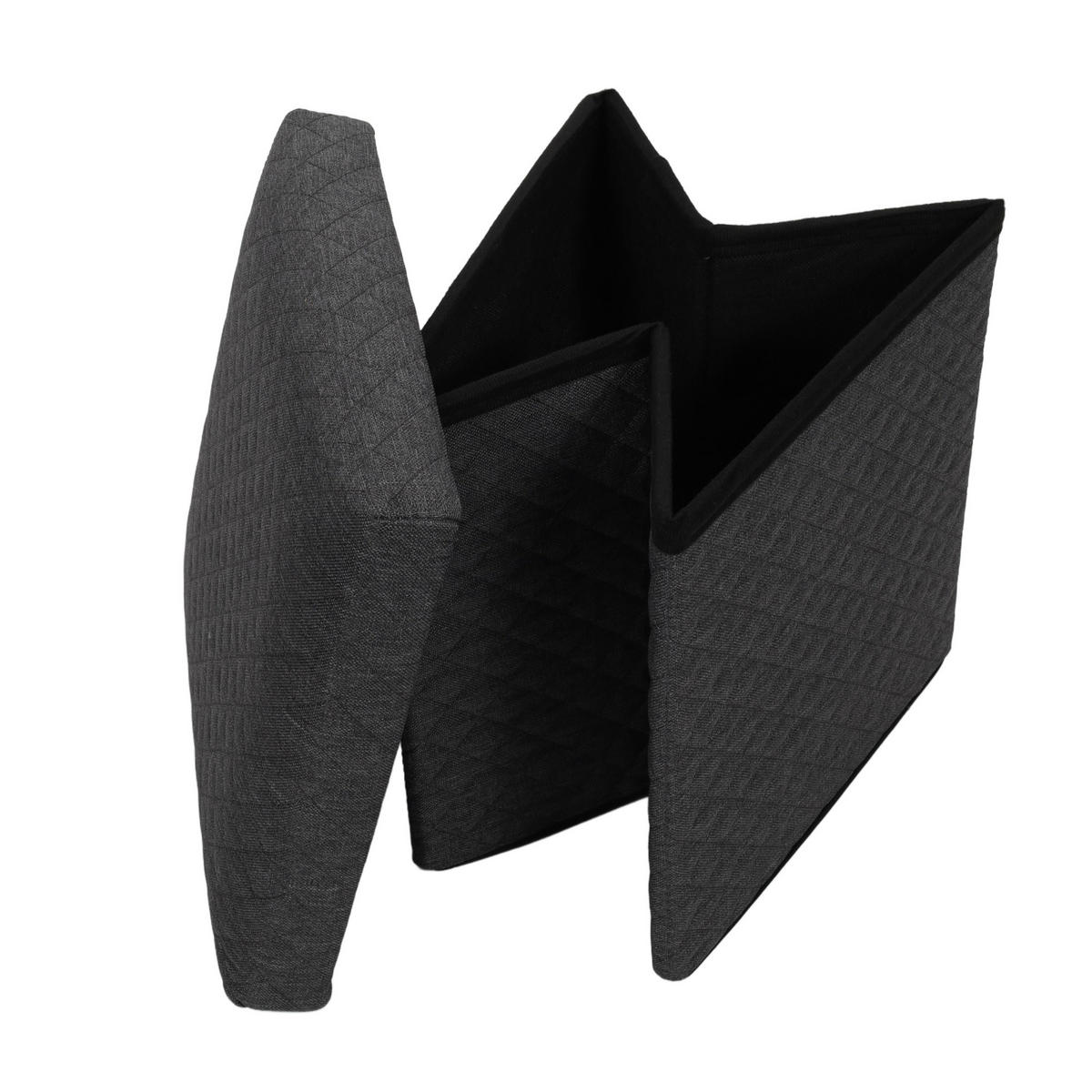 SITZHOCKER mit Stauraum - Grau, Holzwerkstoff/Textil (39/60/53.5cm) - 5five Simply Smart