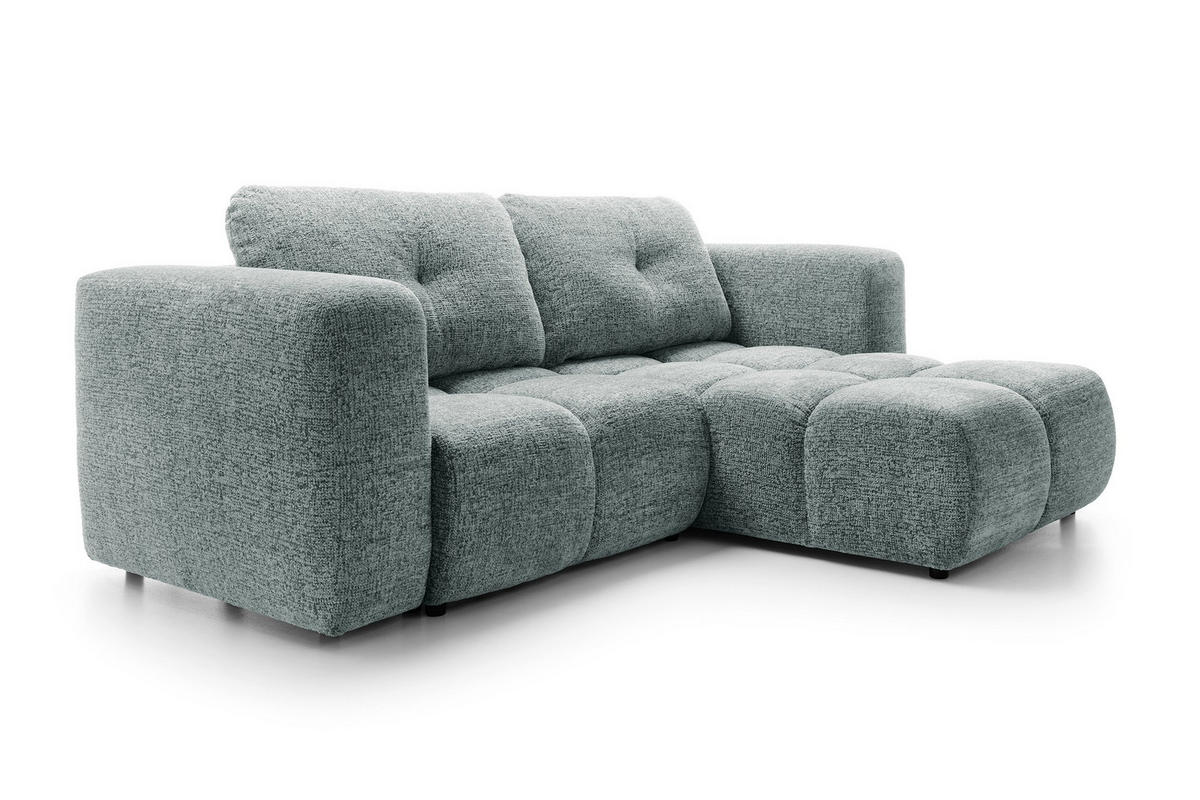 ECKSOFA ARTE 01 Grau Chenille mit Schlaffunktion - Grau, Holz (245/177cm) - MASSENO
