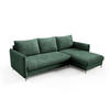 ECKSOFA Belis Boucle in Grün, Schlafsofa - Grün, Holzwerkstoff/Textil (216/165cm) - Bettso