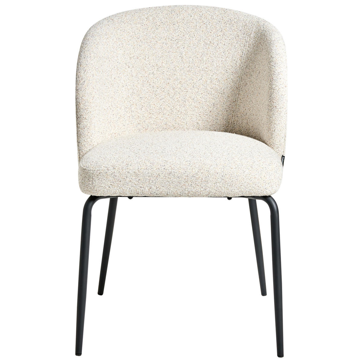 ESSZIMMERSTUHL 2er-Set Bouclé Hellbeige Zana - Beige, Textil (55/80/56cm) - Beliani