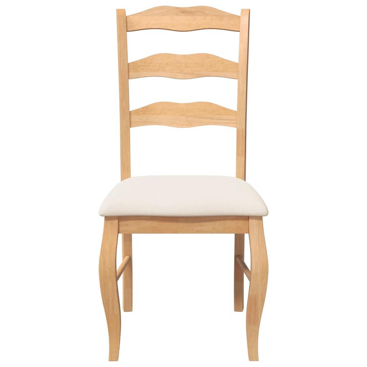 ESSZIMMERSTÜHLE Resz mit Kissen 2er-Set Hellbraun-Creme - Creme, Holz (48/99/53.5cm) - DELUKE