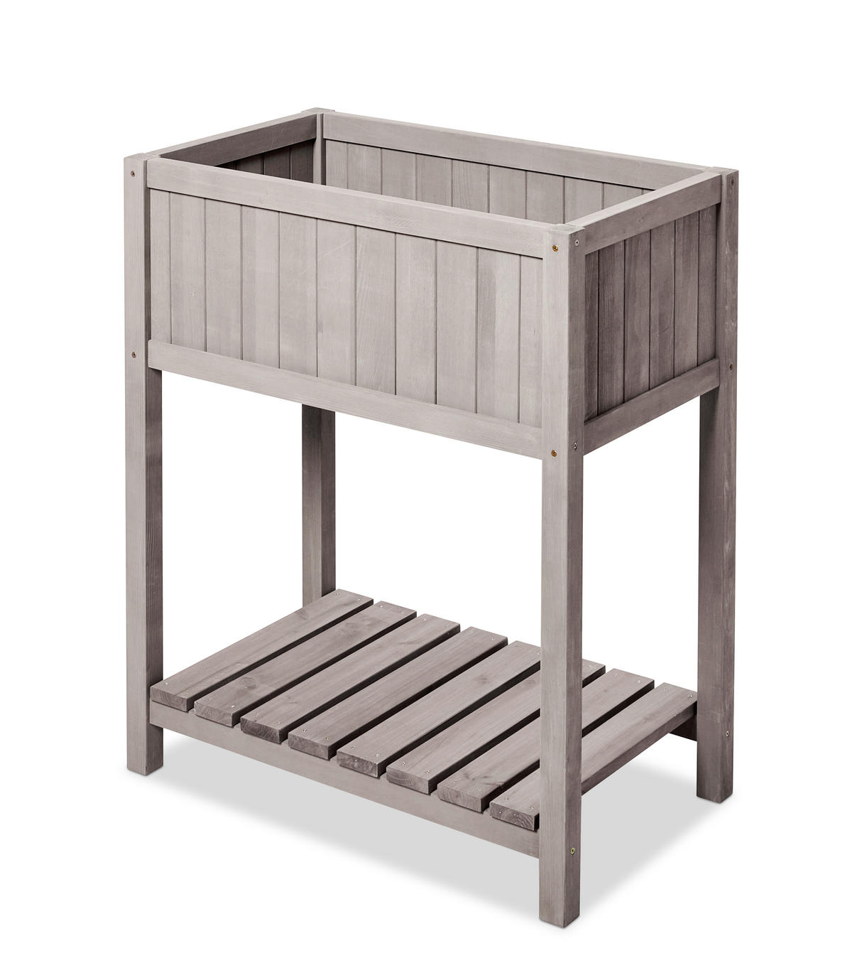 HOCHBEET GESEKE mit Ablage 75*45*85 cm - Grau, Holz (75/85/45cm)