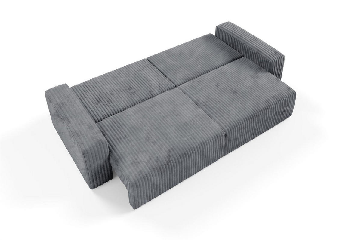 SCHLAFSOFA Natalia - Grau, Holzwerkstoff/Textil (252/85/105cm) - Fun Möbel